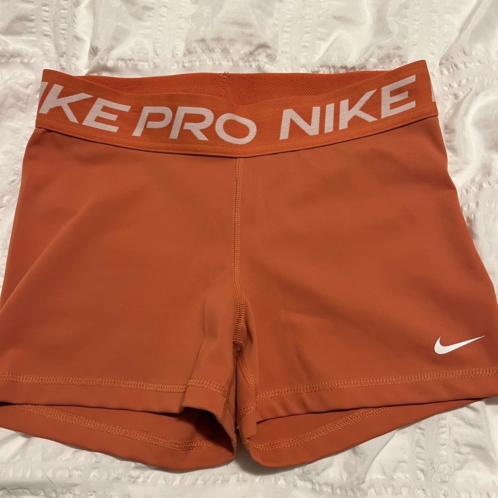 Nike Pro Orange Athletic Shorts